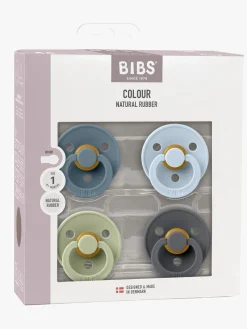BIBS Sutter & Suttesnore-Colour Sut 4-pak Latex Str. 1, Petrol/Sage/Baby Blue/Iron