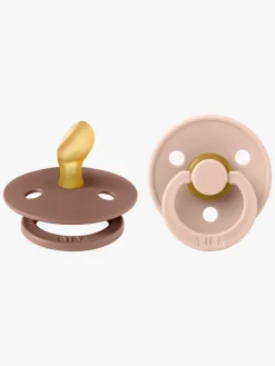 Sutter & Suttesnore|BIBS Colour Sutter 2-pak Latex Str. 1, Woodchuck/Blush Lyserød