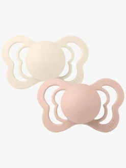 Sutter & Suttesnore|BIBS Couture Sut 2-pak Latex Str 2, Ivory/Blush Lyserød/Hvid