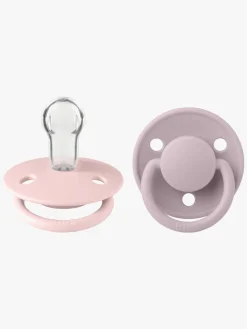 BIBS Sutter & Suttesnore-De Lux Sut 2-pak Silikone One Size Rund, Blossom/Dusty Lilac