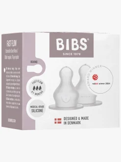 BIBS Spisetid-Fast Flow Sut Silikone 2-pak, Neutral