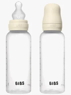 Spisetid|BIBS Medium Flow Sutteflaske Silicone 2-pak 270 ml, Ivory