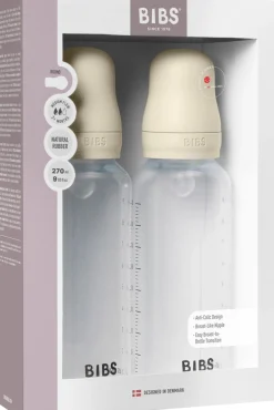 Spisetid|BIBS Medium Flow Sutteflaske Silicone 2-pak 270 ml, Ivory
