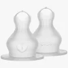 BIBS Spisetid-Slow Flow Sut Silikone 2-pak, Neutral