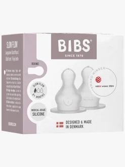 BIBS Spisetid-Slow Flow Sut Silikone 2-pak, Neutral