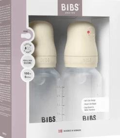 Spisetid|BIBS Slow Flow Sutteflaske Silicone 2-pak 150 ml, Ivory
