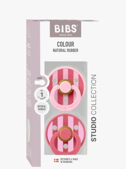 Sutter & Suttesnore|BIBS Studio Colour Block Sut 2-pak Latex Str. 1, Baby Pink Coral Mix Lyserød