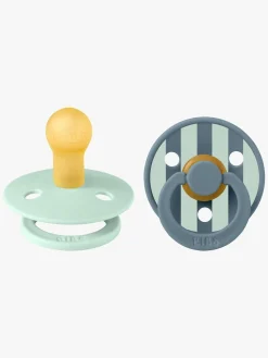 BIBS Sutter & Suttesnore-Studio Colour Block Sut 2-pak Latex Str. 1, Nordic Mint Petrol Mix