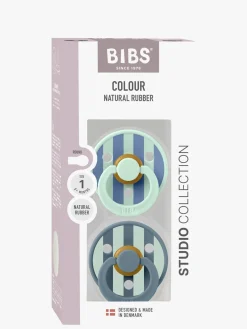 BIBS Sutter & Suttesnore-Studio Colour Block Sut 2-pak Latex Str. 1, Nordic Mint Petrol Mix