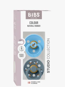 Sutter & Suttesnore|BIBS Studio Colour Bumblebee Sut 2-pak Latex Str. 1, Breeze Blå