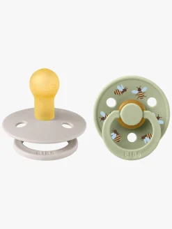 Sutter & Suttesnore|BIBS Studio Colour Bumblebee Sut 2-pak Latex Str. 1, Mushroom Grøn/Beige