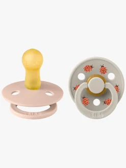 Sutter & Suttesnore|BIBS Studio Colour Ladybug Sut 2-pak Latex Str. 2, Blush Lyserød/Beige