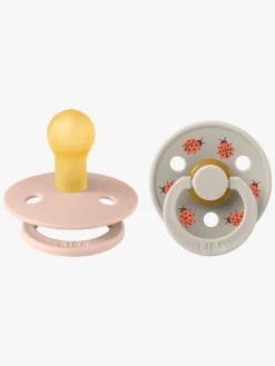 Sutter & Suttesnore|BIBS Studio Colour Ladybug Sut 2-pak Latex Str. 1, Blush Lyserød/Beige
