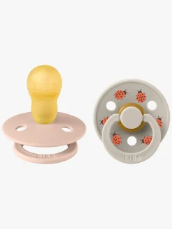 Sutter & Suttesnore|BIBS Studio Colour Ladybug Sut 2-pak Latex Str. 3, Blush Lyserød/Beige