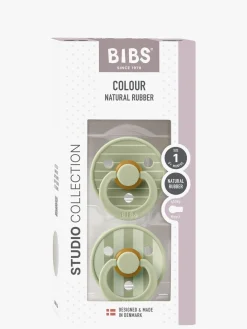 Sutter & Suttesnore|BIBS Studio Colour Sut 2-Pak Latex Str. 1 Rund, Pin/Sage Mix Grøn