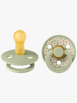 Sutter & Suttesnore|BIBS Studio Colour Sut 2-Pak Latex Str. 2 Rund, Jasmine/Sage Mix Grøn