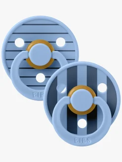 Sutter & Suttesnore|BIBS Studio Colour Sut 2-Pak Latex Str. 1 Rund, Pin/Sky Blue Mix Blå