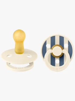 BIBS Sutter & Suttesnore-Studio Colour Sut 2-Pak Latex Str. 2 Rund, Pin/Ivory Steel Blue Mix