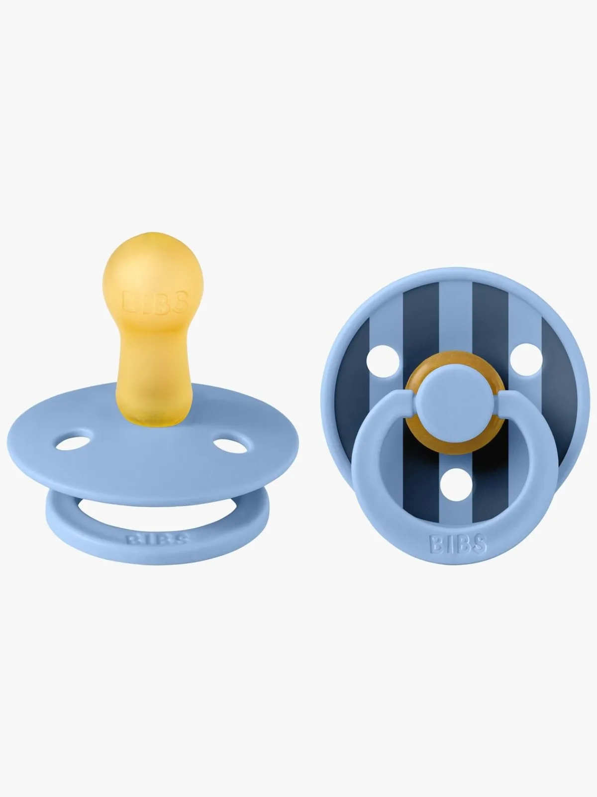 Sutter & Suttesnore|BIBS Studio Colour Sut 2-Pak Latex Str. 2 Rund, Pin/Sky Blue Mix Blå