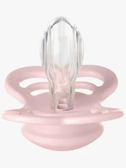 Sutter & Suttesnore|BIBS Supreme Sut 2-pak Silikone Str. 2, Haze/Blossom Lyserød/Hvid