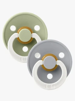 Sutter & Suttesnore|BIBS Sut Colour 2-pak Latex Str. 2, Sage Glow/Cloud Glow Grøn/Grå