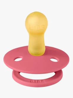 Sutter & Suttesnore|BIBS Sut Colour 2-pak Latex Størrelse 1, Coral/Ruby Rød/Lyserød