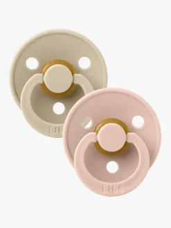 Sutter & Suttesnore|BIBS Sut Colour 2-pak Latex Størrelse 1, Vanilla/Blush Hvid/Lyserød