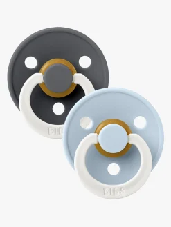 Sutter & Suttesnore|BIBS Sut Colour 2-pak Latex Størrelse 1, Iron Glow/Baby Blue Glow Grå/Blå