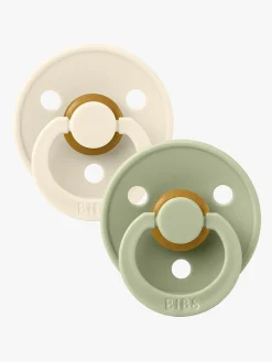 Sutter & Suttesnore|BIBS Sut Colour 2-pak Latex Str. 2, Ivory/Sage Hvid/Grøn