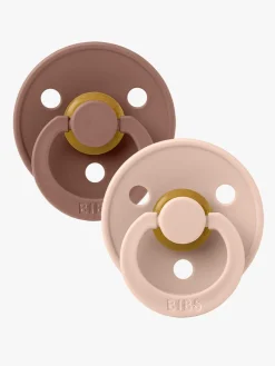 Sutter & Suttesnore|BIBS Sut Colour 2-pak Latex Størrelse 1, Woodchuck/Blush Brun/Lyserød