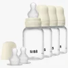 Spisetid|BIBS Sutteflaske Silicone 4-pak 150 ml, Ivory