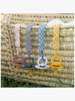 Sutter & Suttesnore|BIBS Suttesnor Pacifier Braid, Petrol/Baby Blue Blå