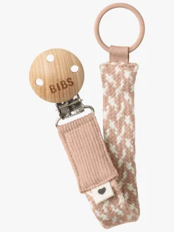 Sutter & Suttesnore|BIBS Suttesnor Pacifier Braid, Blush/Ivory Lyserød/Hvid