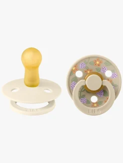 Sutter & Suttesnore|BIBS x Liberty Colour Strawberries Sut 2-pak Latex Str. 2, Ivory Mix Hvid/Flerfarvet