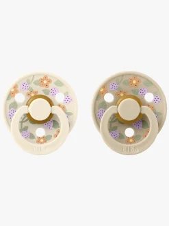 Sutter & Suttesnore|BIBS x Liberty Colour Strawberries Sut 2-pak Latex Str. 2, Ivory Mix Hvid/Flerfarvet