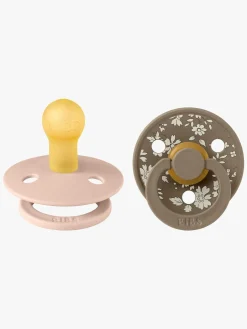 BIBS Sutter & Suttesnore-x Liberty Colour Sut 2-Pak Latex Str. 1 Rund, Capel/Blush Mix