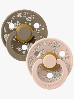 BIBS Sutter & Suttesnore-x Liberty Colour Sut 2-Pak Latex Str. 1 Rund, Capel/Blush Mix