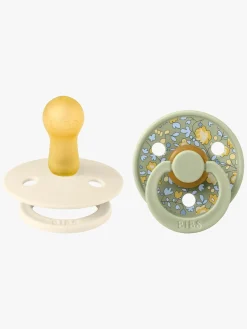 BIBS Sutter & Suttesnore-x Liberty Colour Sut 2-Pak Latex Str. 2 Rund, Eloise/Sage Mix