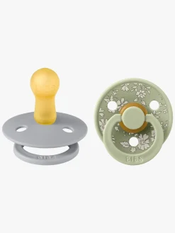 BIBS Sutter & Suttesnore-x Liberty Colour Sut 2-Pak Latex Str. 2 Rund, Capel/Sage Mix