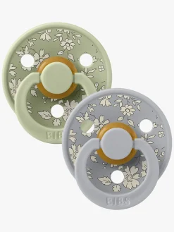 Sutter & Suttesnore|BIBS x Liberty Colour Sut 2-Pak Latex Str. 1 Rund, Capel/Sage Mix Grøn/Blå