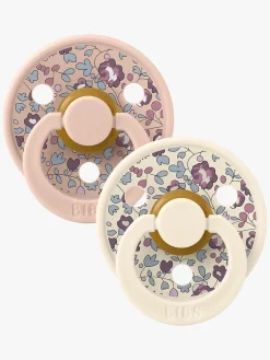 BIBS Sutter & Suttesnore-x Liberty Colour Sut 2-Pak Latex Str. 1 Rund, Eloise/Blush Mix