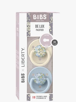 Sutter & Suttesnore|BIBS x Liberty De Lux Sut 2-Pak Silikone Onesize, Eloise/Baby Blue Mix