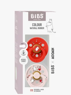 BIBS Sutter & Suttesnore-x Moomin Colour Dancing Sut 2-pak Latex Str. 2, Candy Apple
