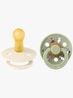 BIBS Sutter & Suttesnore-x Moomin Colour Friends Sut 2-pak Latex Str. 2, Ivory