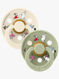 BIBS Sutter & Suttesnore-x Moomin Colour Friends Sut 2-pak Latex Str. 2, Ivory