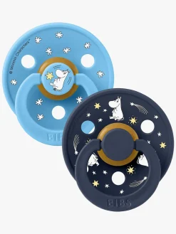 Sutter & Suttesnore|BIBS x Moomin Colour Good Night Sut 2-pak Latex Str. 1, Breeze Blå