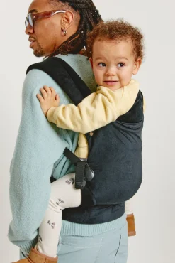 Bæreseler, Strækvikler & Bærestole|BizziGrowin Bizzi Growin Nomad Air Bæresele, Panther Black Velvet Sort