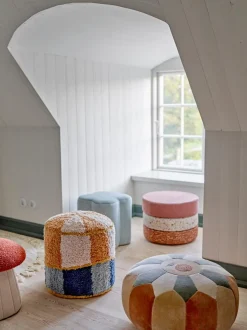 Børn Bloomingville Børnemøbler-MINI Kio Puf, Blå