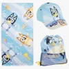 Uv & Strand|Bluey Håndklæde Gymnastikpose & Kasket Sæt, Lyseblå