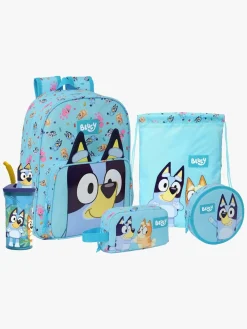 Tasker|Bluey Rygsæk 10L, Gymnastikpose, Køletaske, Penalhus & Flaske